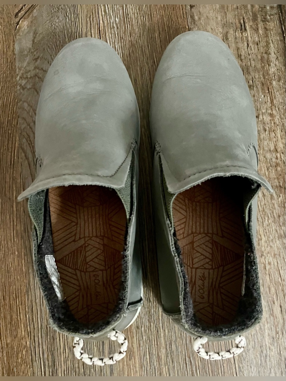 Olukai Hawai'iloa Shoes Women’s US 8 Leather Manu Hope Gray Chelsea Boot Cushion - Picture 6 of 11